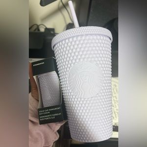 Matte purple grande studded tumbler with matching key chain